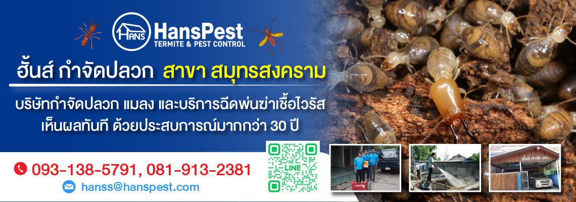 ฮั้นส์ กำจัดปลวก สาขาราชบุรี